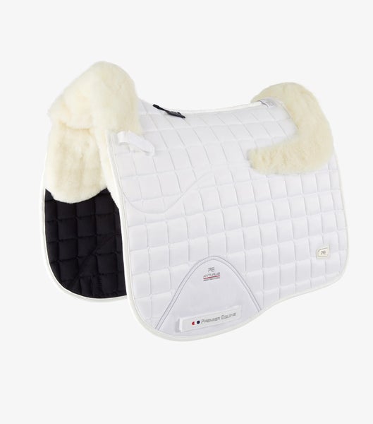 Atlantis CC Satin Wool Dressage Square, white - Premier Equine