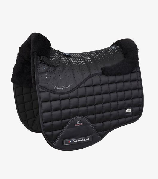 Capella Close Contact Merino Wool Dressage Square, black - Premier Equine