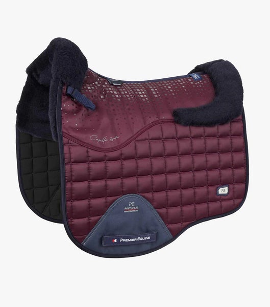 Capella Close Contact Merino Wool Dressage Square, burgundy - Premier Equine