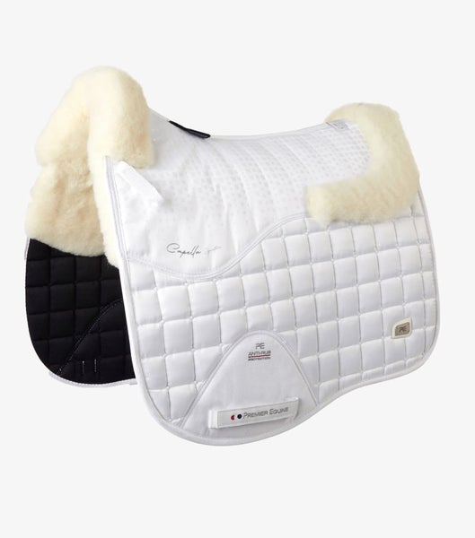 Capella Close Contact Merino Wool Dressage Square, white - Premier Equine