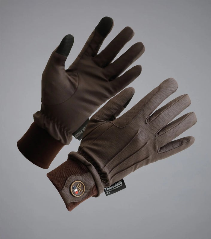 Waterproof Riding Gloves, Brown - Premier Equine
